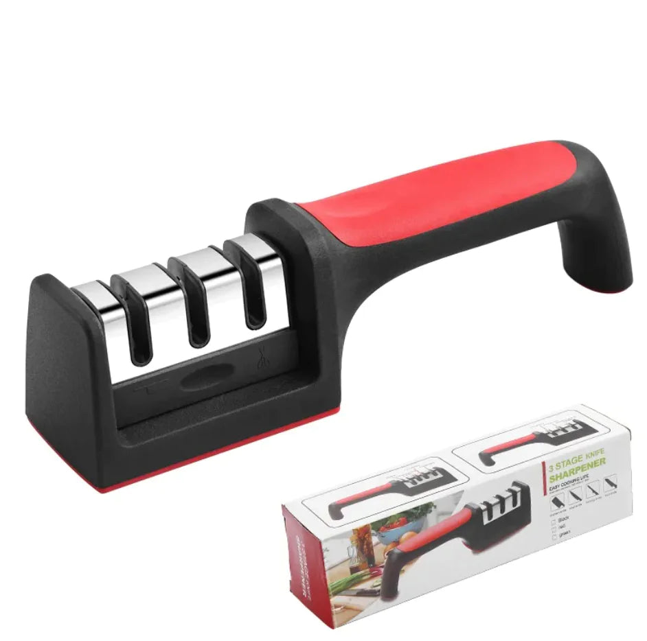 Multi-Functional Four-Part Knife Sharpener