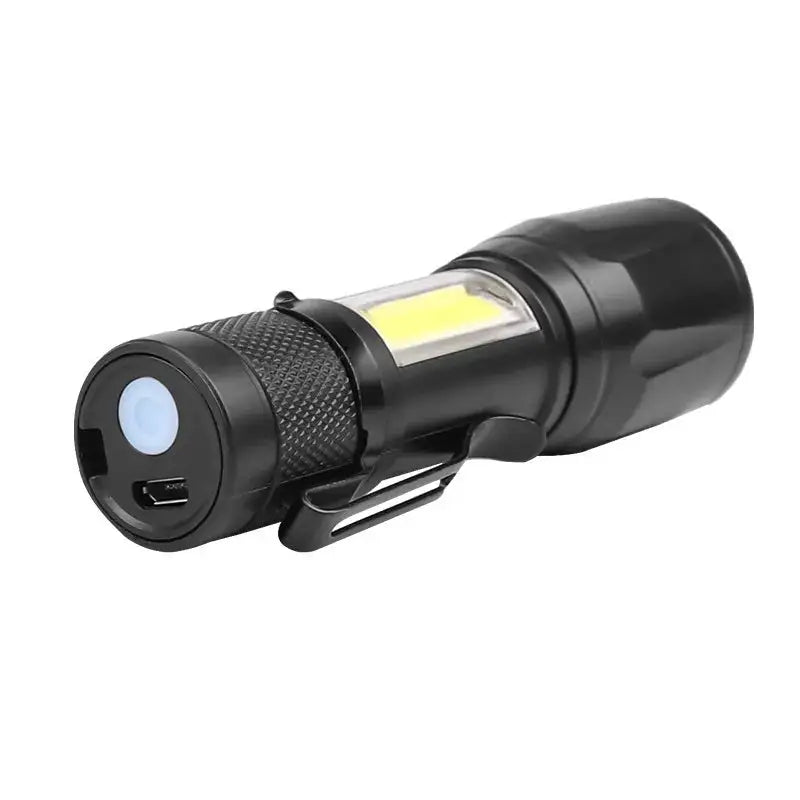 Mini Rechargeable LED Flashlight COB+XPE Portable Torch Camping