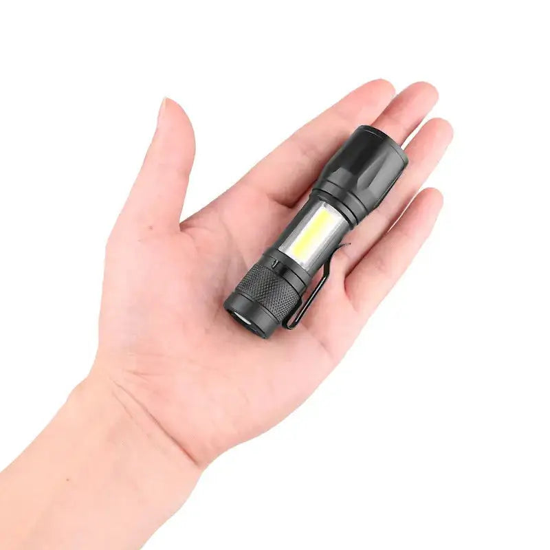 Mini Rechargeable LED Flashlight COB+XPE Portable Torch Camping