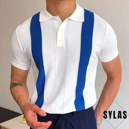 Men Short-sleeved Knitted Polo