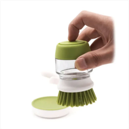 Soap-Dispensing Dish & Pot Brush