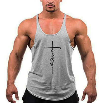 Brand Gym Stringer Tank Top Men Bodybuilding Clothing