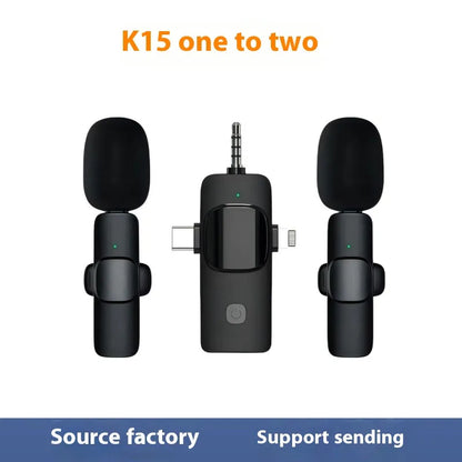 Wireless Clip-On Mini Microphone 3-in-1