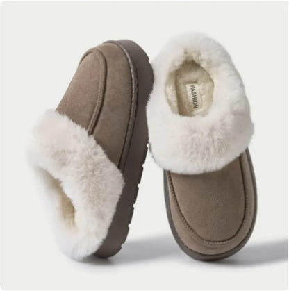 Women's Faux Suede EVA Warm Home Slippers