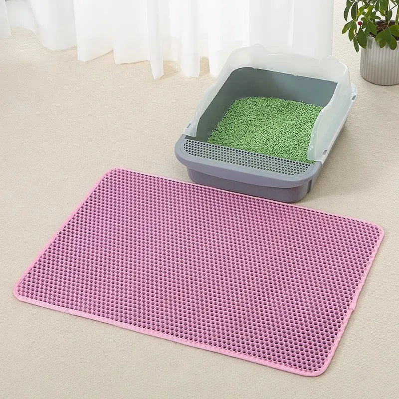 Anti-Splash EVA Double-Layer Cat Litter Mat