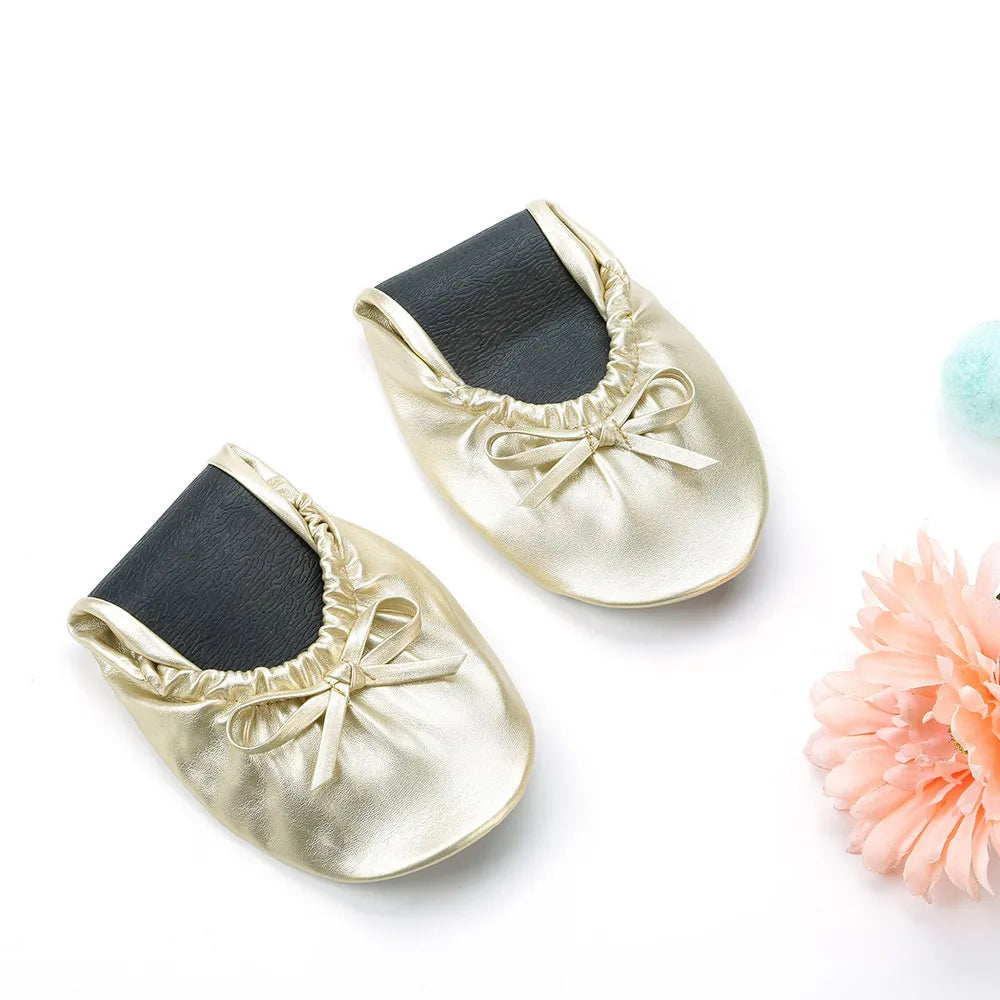 Foldable Indoor Ballet Shoes Lace-Free