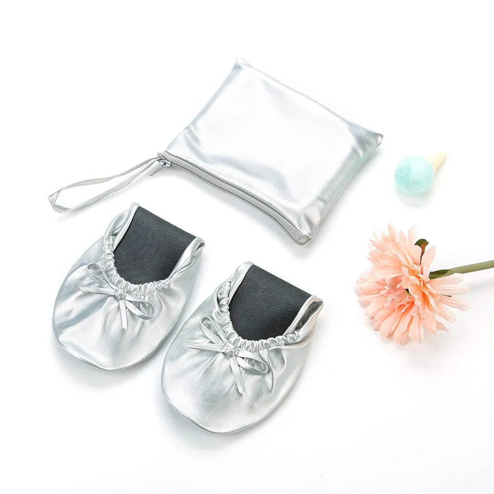 Foldable Indoor Ballet Shoes Lace-Free