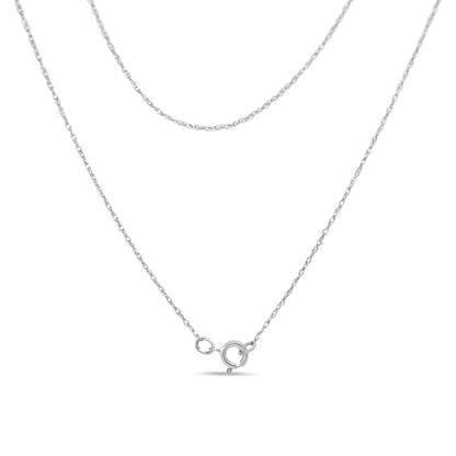 .925 Sterling Silver 1/4 Cttw Round Diamond "Mom" Heart Pendant 18" Necklace (I-J Color, I3 Clarity)