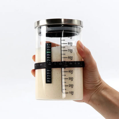 High-Temperature Resistant Glass Jar with Scale