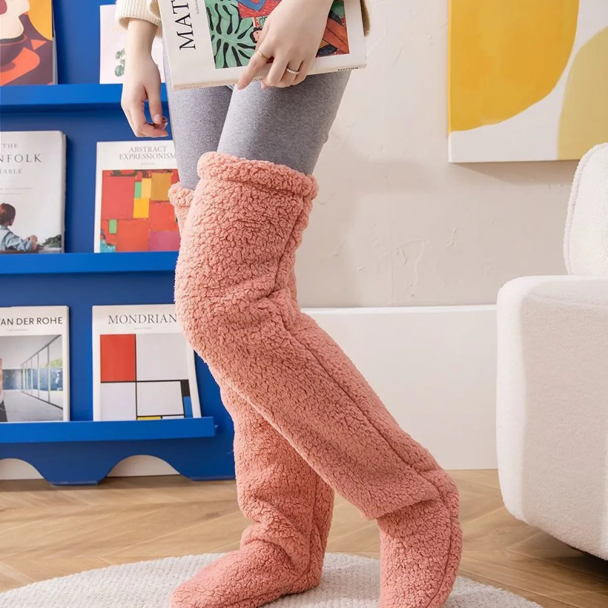 Over Knee High Fuzzy Winter Warm Socks