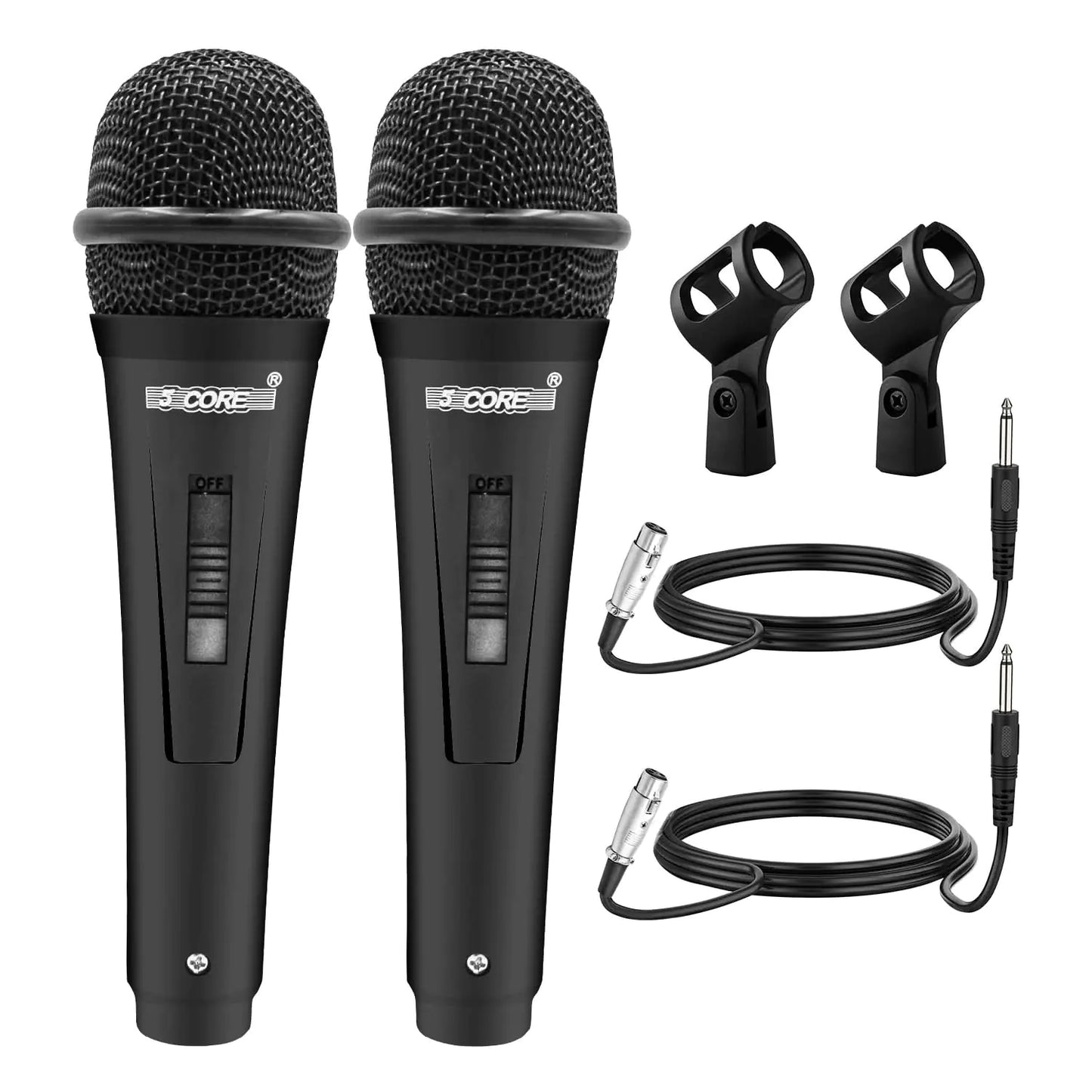 5Core XLR Microphone Dynamic Mic Karaoke Singing Studio Mics Handheld Microfono