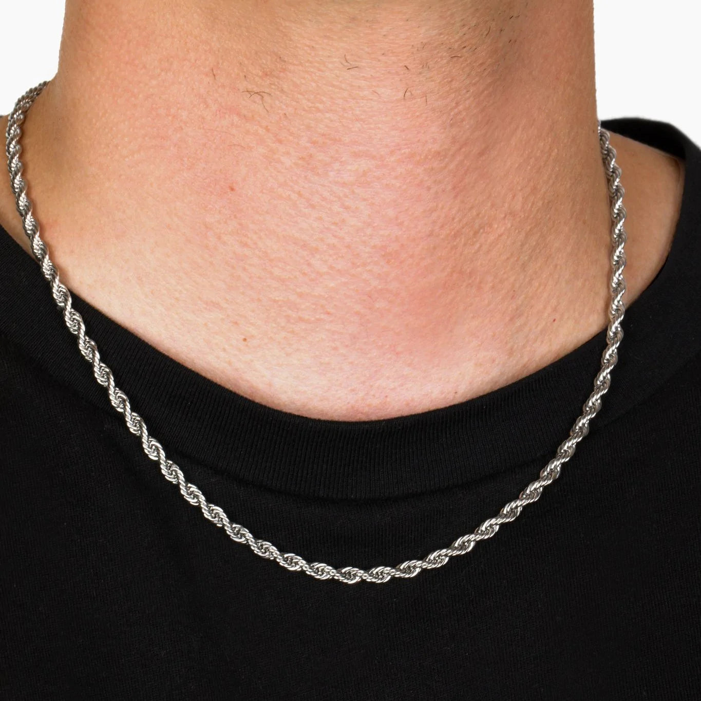 Gold Plated 5mm Rope Chain Necklace