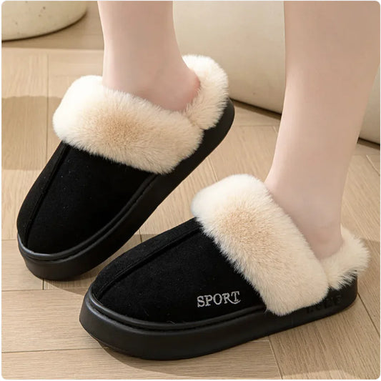 Women's Faux Suede EVA Warm Home Slippers