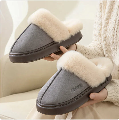 Women's Faux Suede EVA Warm Home Slippers