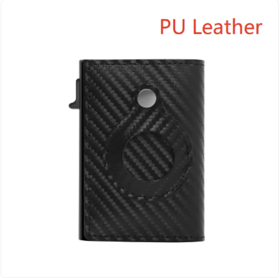 Men's RFID Leather Wallet with AirTag Holder