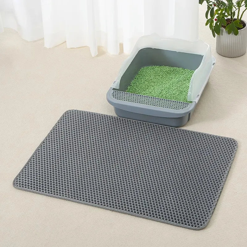 Anti-Splash EVA Double-Layer Cat Litter Mat