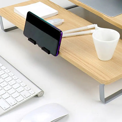 Efficient Workspace With Integrated Mobile Phone Holder