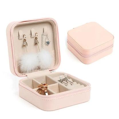 Jewelry Box Portable Zipper Storage