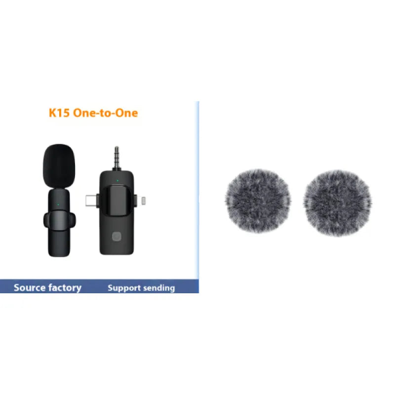 Wireless Clip-On Mini Microphone 3-in-1