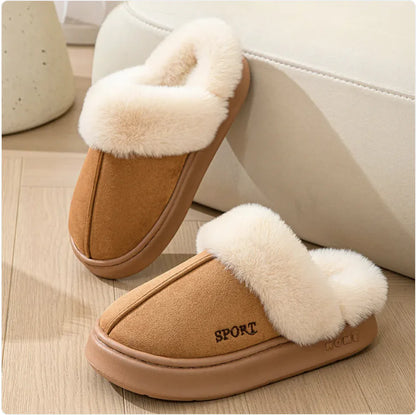 Women's Faux Suede EVA Warm Home Slippers