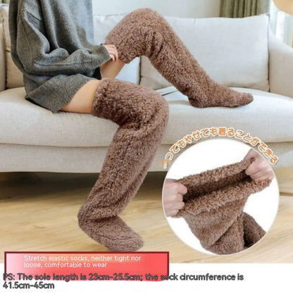 Over Knee High Fuzzy Winter Warm Socks