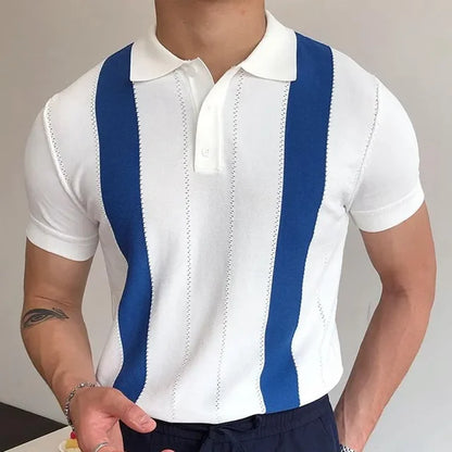 Men Short-sleeved Knitted Polo