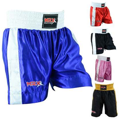 Men Boxing Shorts for Boxing Training Fitness Gym Cage Fight MMA Mauy Thai Kickboxing Trunks Clothing Blue Medium