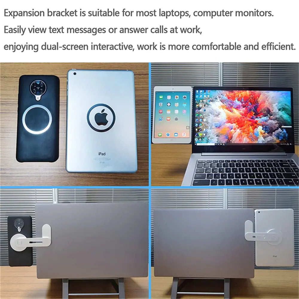 Metal Phone Stand Laptop Screen Side Mount