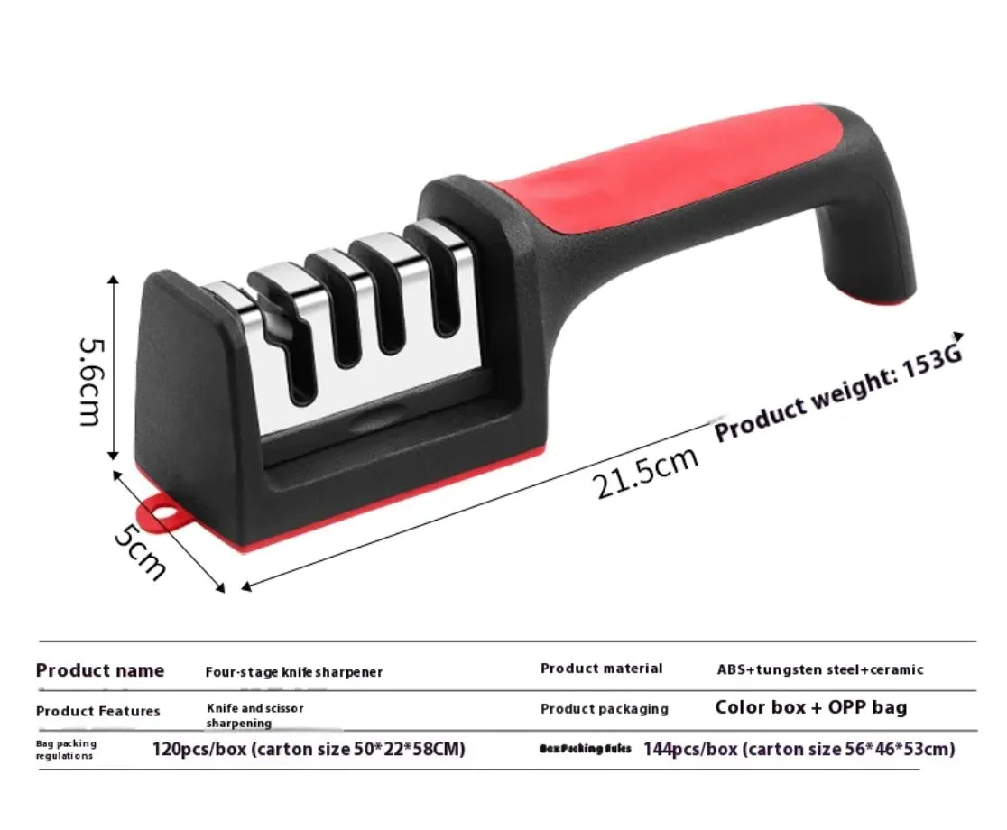 Multi-Functional Four-Part Knife Sharpener