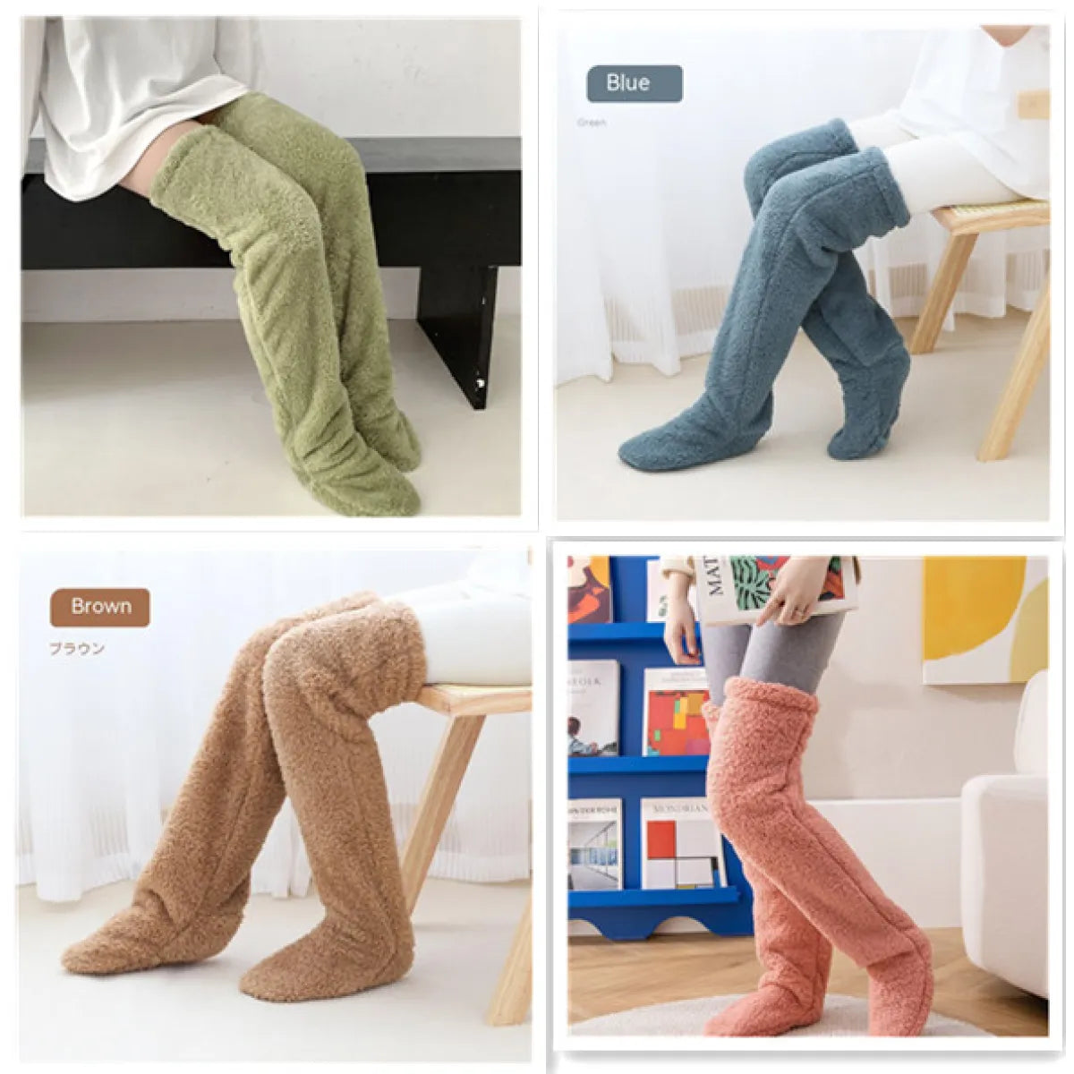 Over Knee High Fuzzy Winter Warm Socks