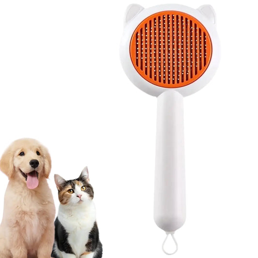 Cat Brush for Shedding Self-Cleaning Brush for Pet Hair Removal Cat Hair Brush Remover for Long and Short Haired Cats and Dogs Self-Cleaning Grooming Tool