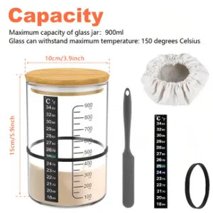 High-Temperature Resistant Glass Jar with Scale