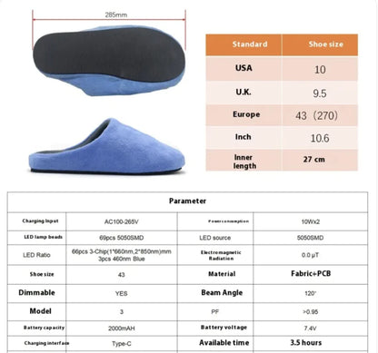 Infrared Heated Phototherapy Foot Massager Shoes