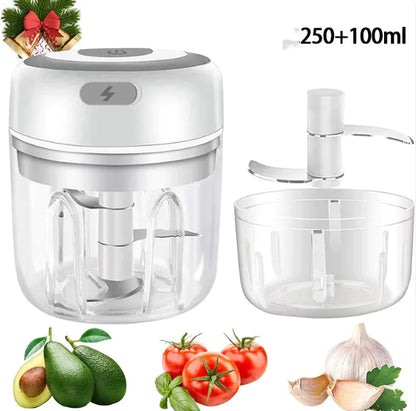 Mini Electric Garlic Chopper & Grinder